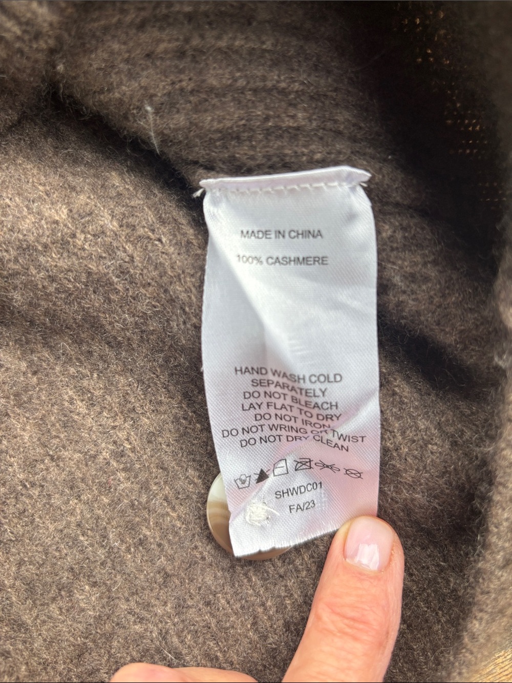 Quince Mongolian Cashmere Oversized Boyfriend Cardigan Sweater Brown XS - Picture 12 of 16